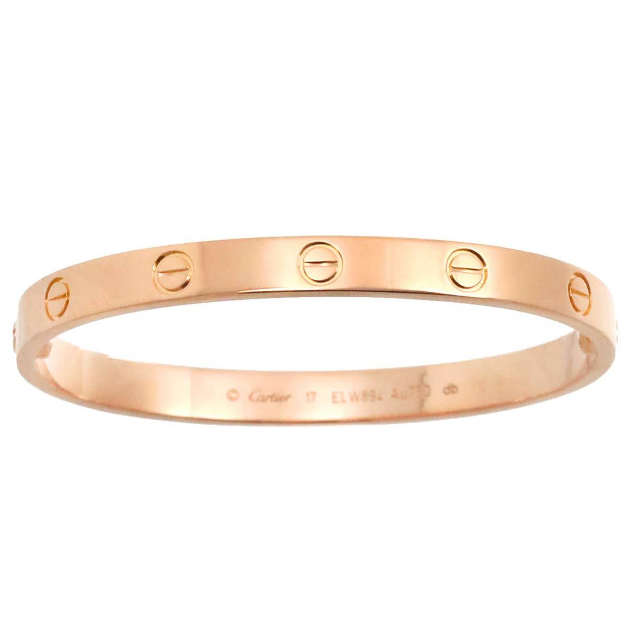 Cartier Love Bracelet #17 K18 PG Pink Gold 750 Bangle