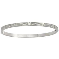 Cartier Love Bracelet SM Pave Diamond #18 K18 WG White Gold 750 Bangle