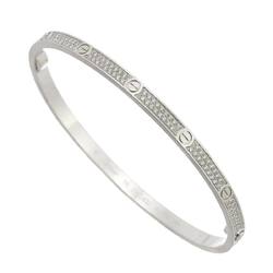 Cartier Love Bracelet SM Pave Diamond #18 K18 WG White Gold 750 Bangle