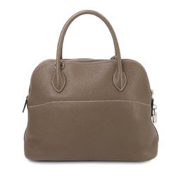 Hermes Bolide 31 2way hand shoulder bag, Taurillon Clemence Etoupe, A stamp, silver hardware,