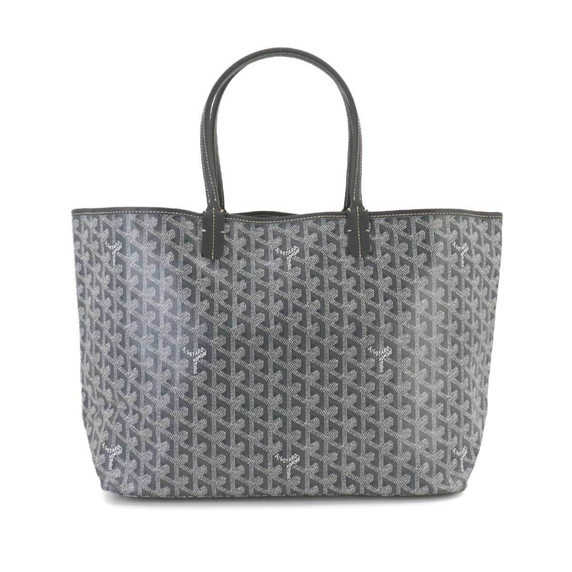 GOYARD Saint Louis PM Leather Herringbone Gray