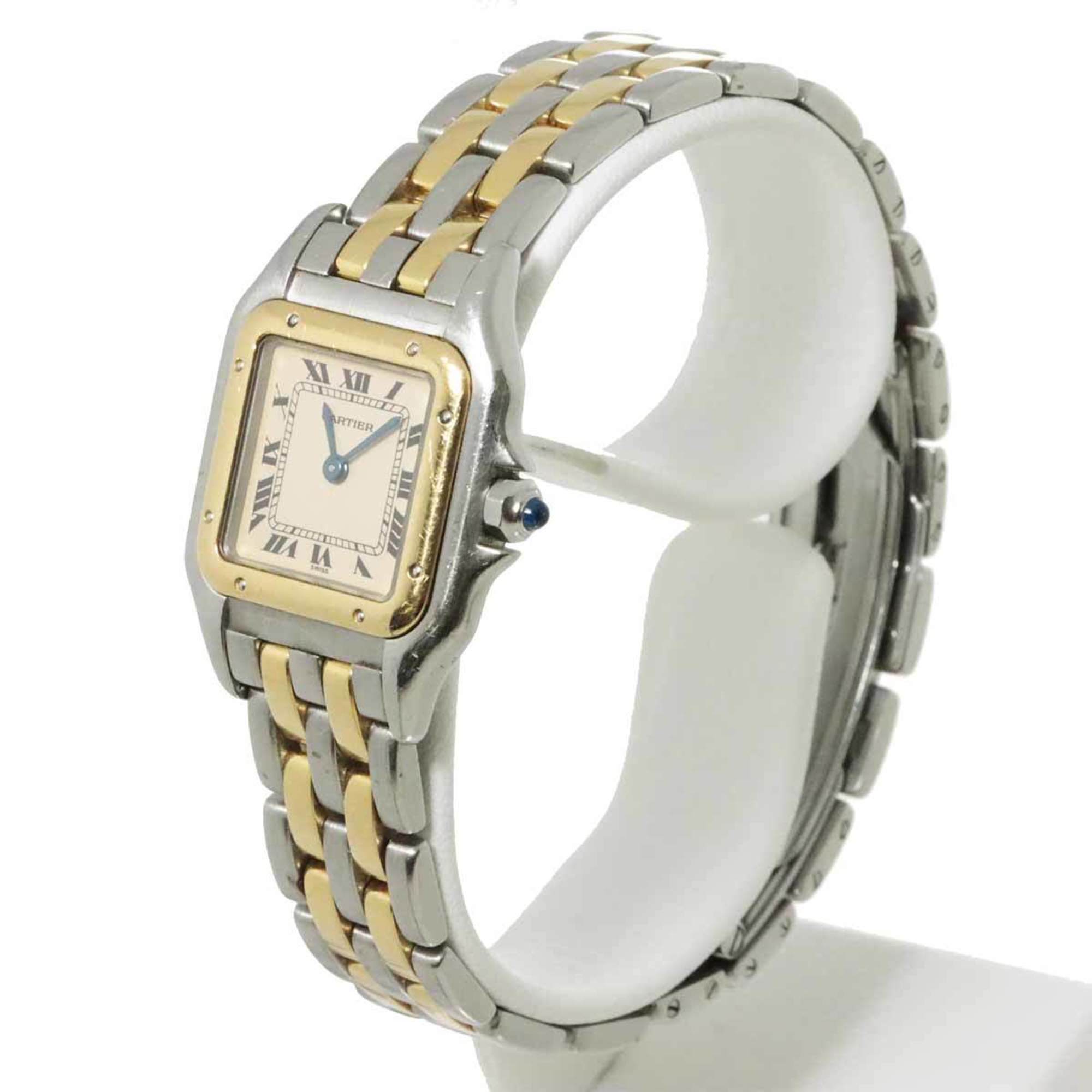 Cartier Panthere 2 Row SM Combi 84083242 Women's Watch Ivory K18YG Yellow Gold Quartz