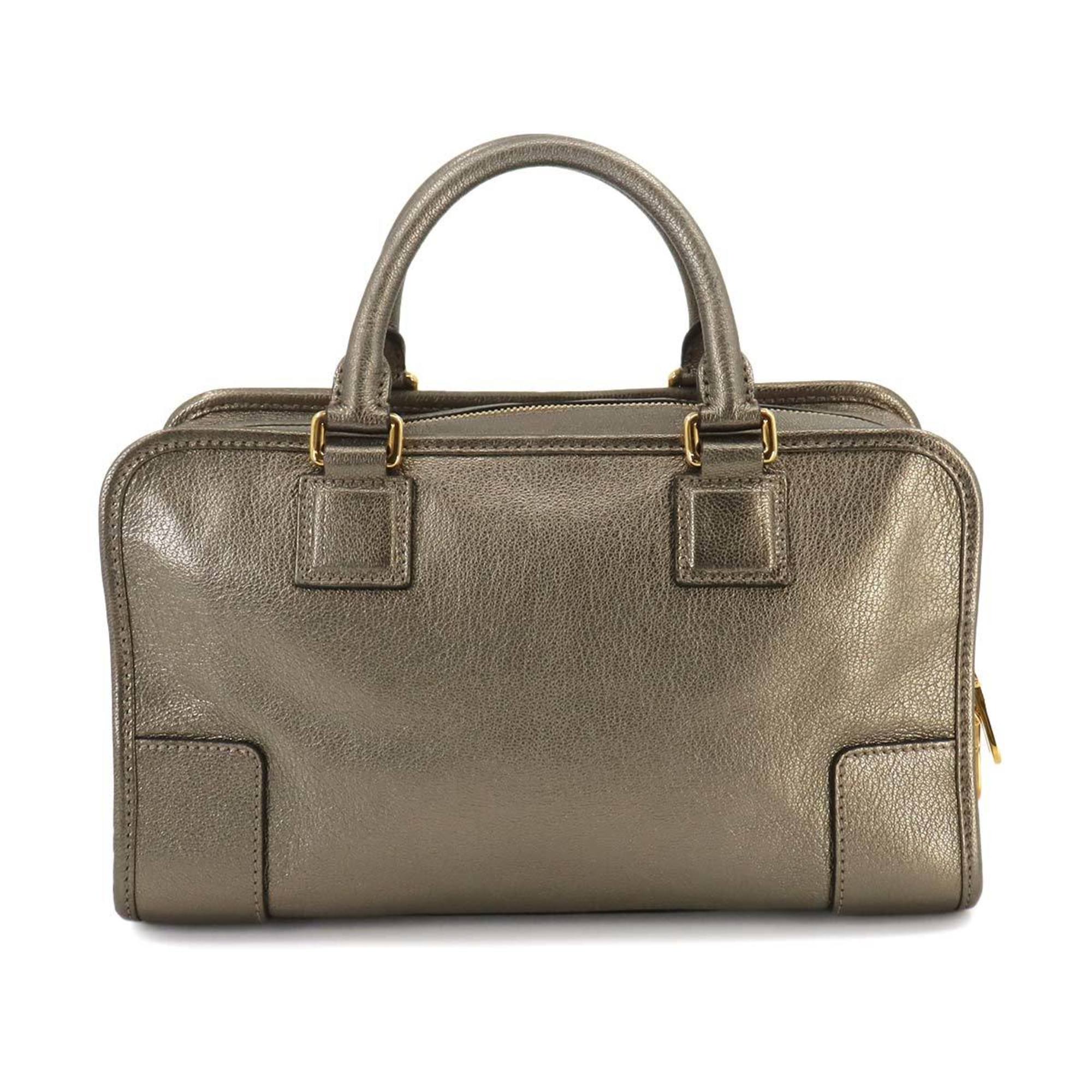 LOEWE Amazona 28 Handbag Leather Bronze 352.70.A03 Gold Hardware