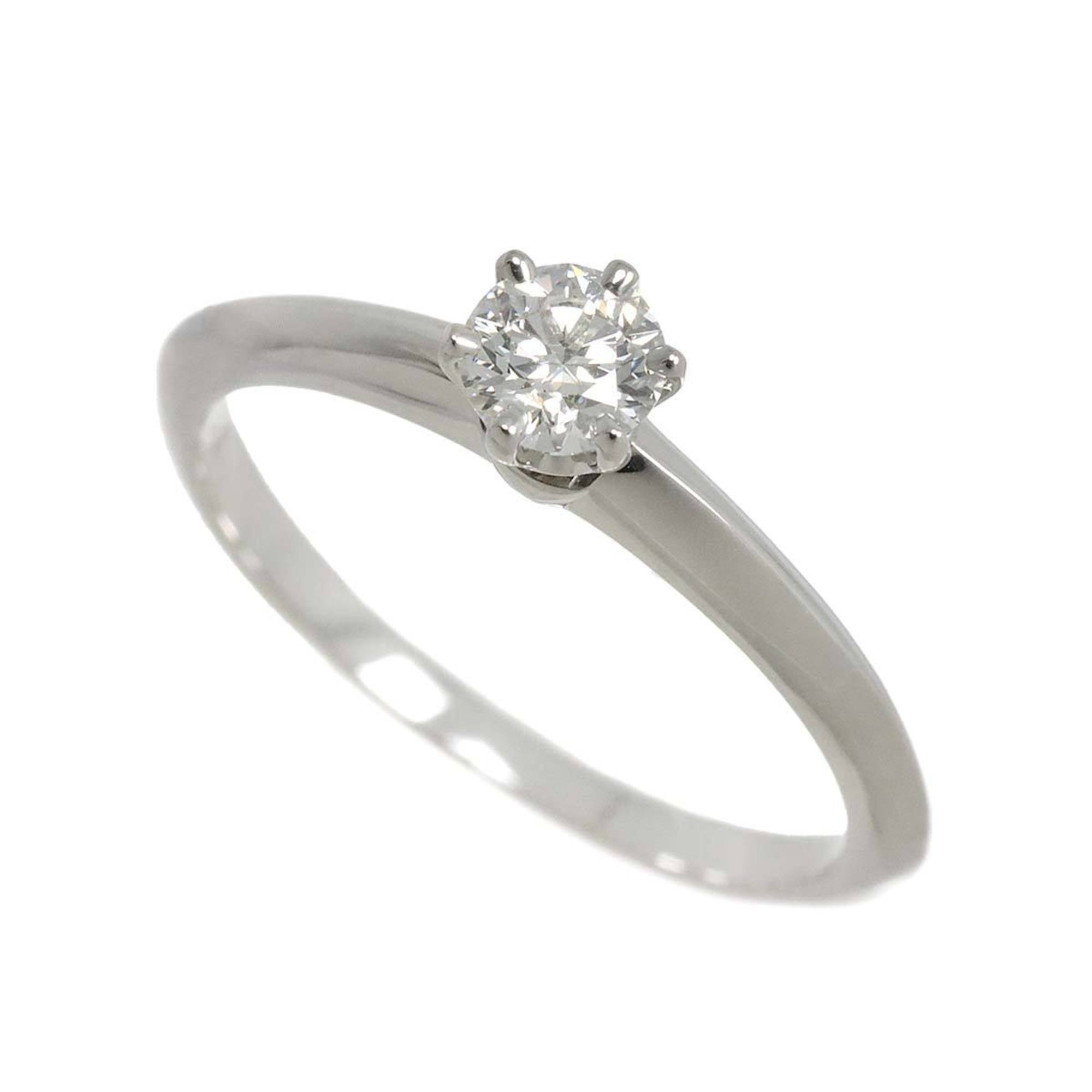 Tiffany & Co. Solitaire Ring Diamond Pt Platinum