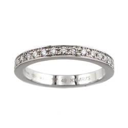 BVLGARI Dedicata a Venezia #49 Ring Half Diamond Pt Platinum