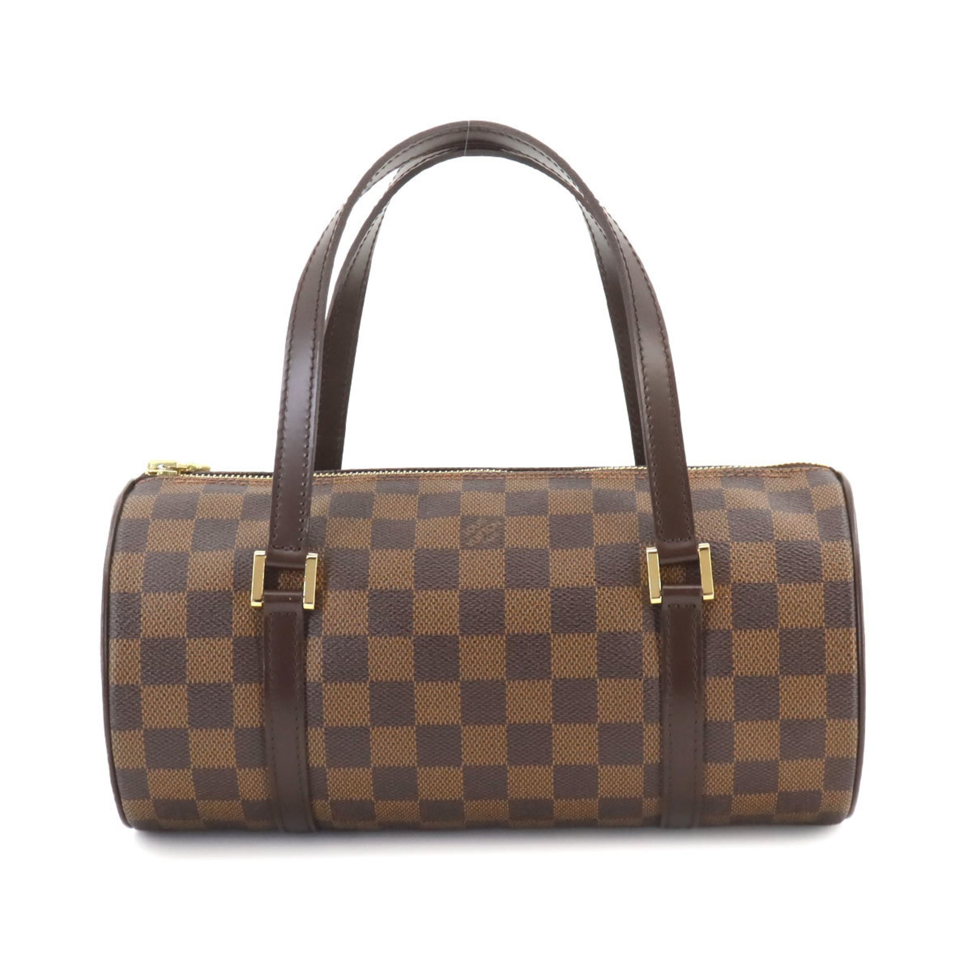 Louis Vuitton Damier Papillon PM Handbag Ebene N51304 Gold Hardware