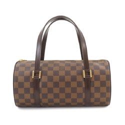 Louis Vuitton Damier Papillon PM Handbag Ebene N51304 Gold Hardware