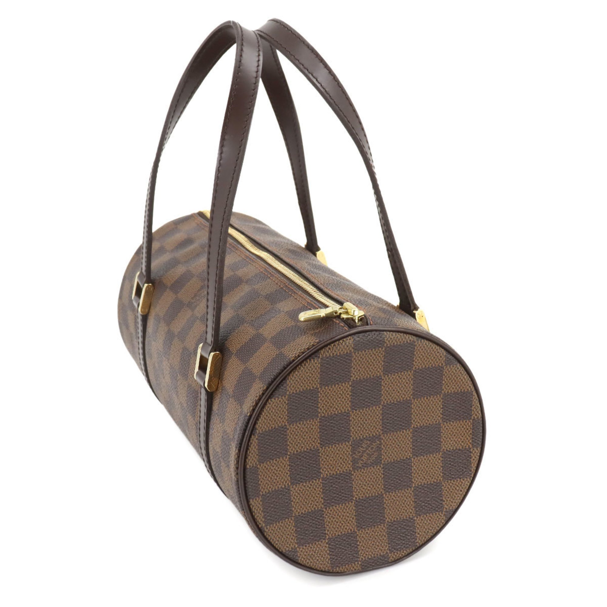 Louis Vuitton Damier Papillon PM Handbag Ebene N51304 Gold Hardware