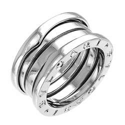 BVLGARI B-ZERO1 3-Band #48 Ring K18 WG White Gold 750