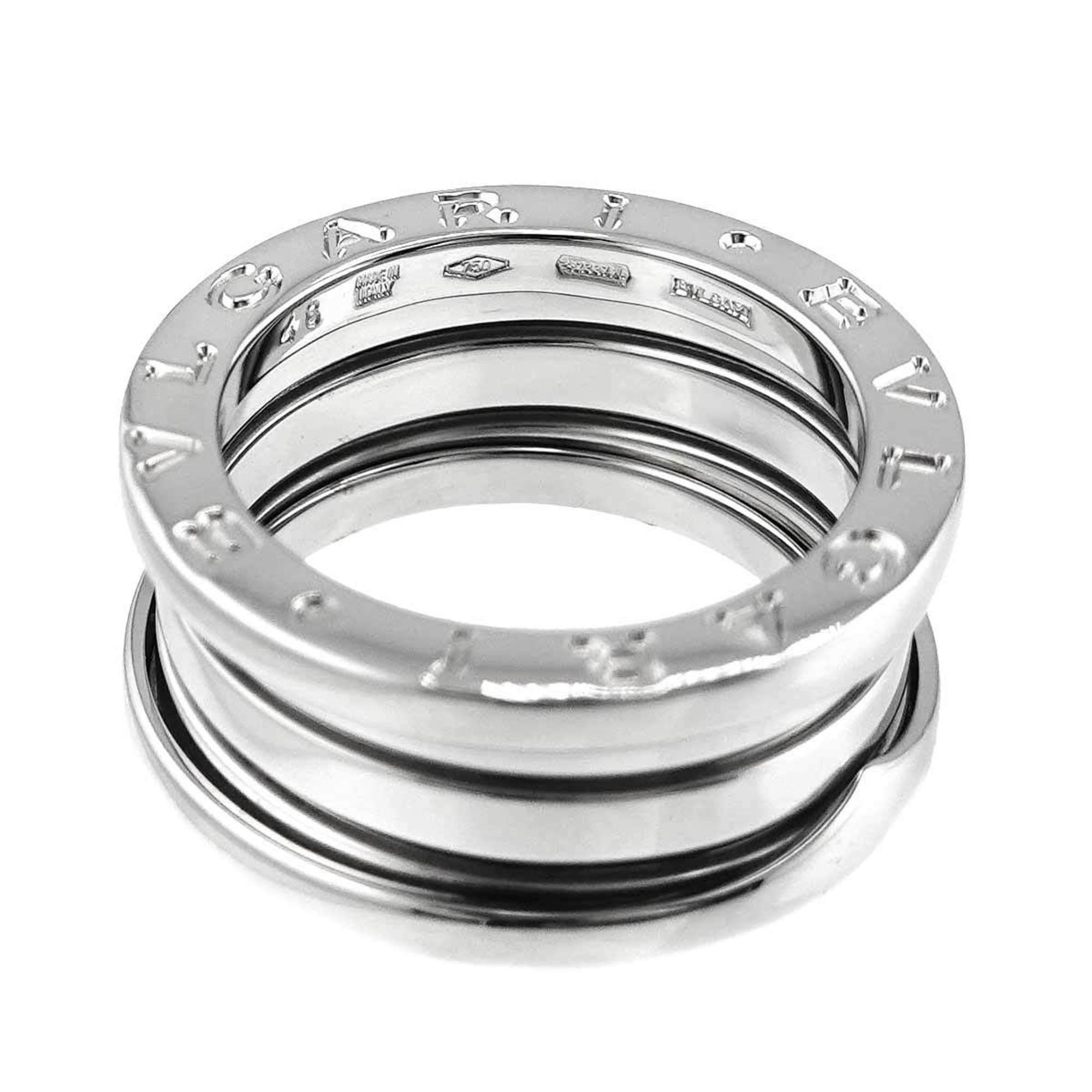 BVLGARI B-ZERO1 3-Band #48 Ring K18 WG White Gold 750