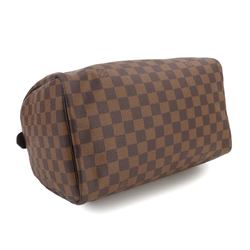 Louis Vuitton Damier Speedy 30 Handbag Ebene Brown N41531 Gold Hardware