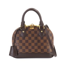 Louis Vuitton Damier Alma BB 2way Hand Shoulder Bag Ebene N41221 RFID Gold Hardware