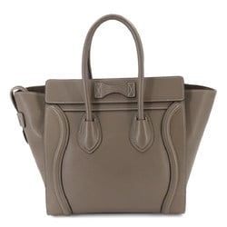 CELINE Luggage Micro Shopper Handbag Leather Slip 167793