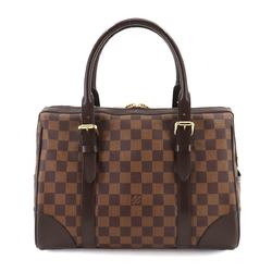 Louis Vuitton Damier Berkeley Handbag Ebene N52000 Gold Hardware