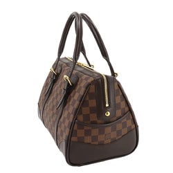 Louis Vuitton Damier Berkeley Handbag Ebene N52000 Gold Hardware