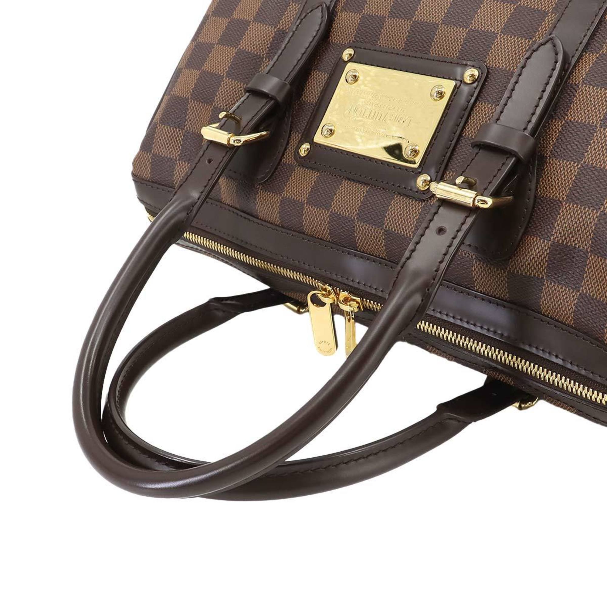 Louis Vuitton Damier Berkeley Handbag Ebene N52000 Gold Hardware