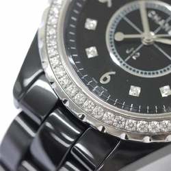 Chanel CHANEL J12 33mm H3108 Genuine Diamond Bezel Ladies Watch 8P Black Ceramic Quartz