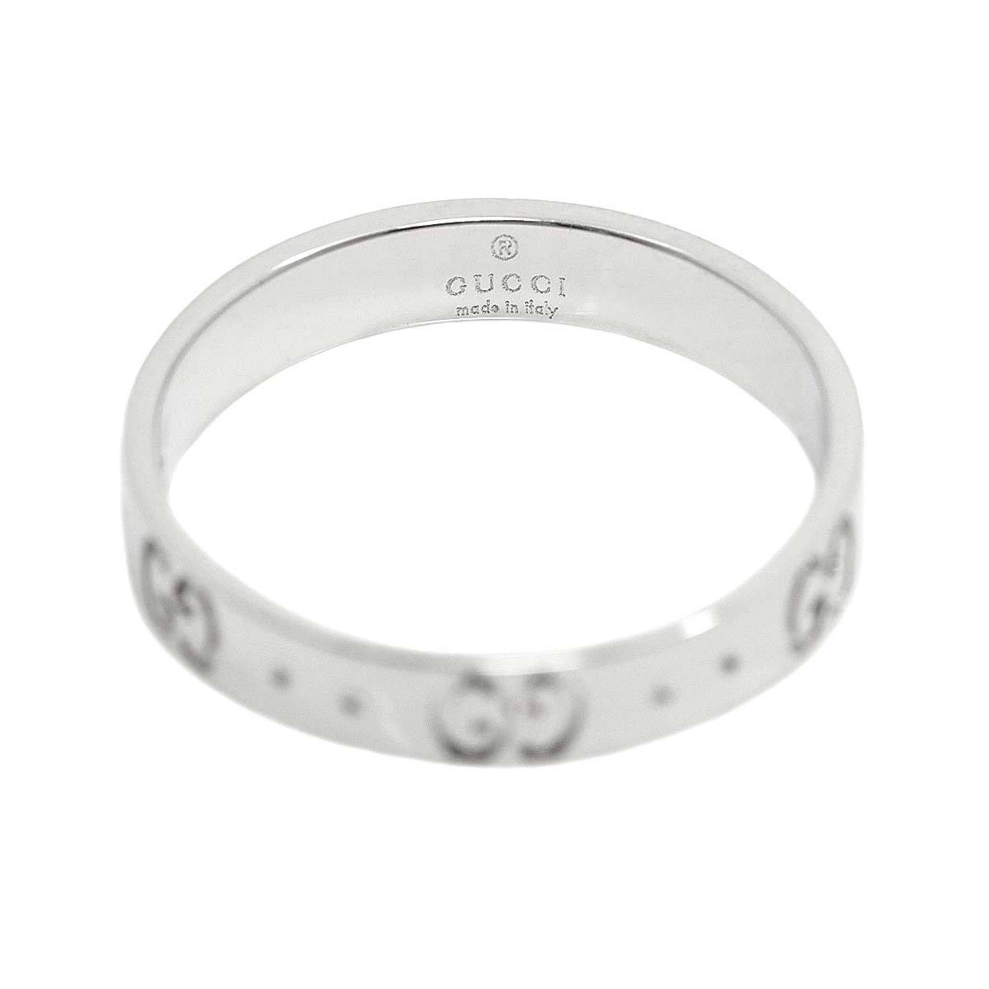 Gucci Icon #18 Ring K18 WG White Gold 750