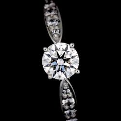 Tiffany & Co. Harmony Diamond 0.34ct I VS1 EX Ring Pt Platinum