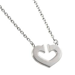 Cartier C Heart Necklace 40cm K18 WG White Gold 750