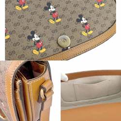 GUCCI Disney Mickey GG Supreme Shoulder Bag Brown 602694