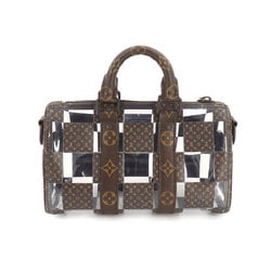 Louis Vuitton LOUIS VUITTON Monogram Chess Keepall Bandouliere 25 2way Hand Shoulder Bag Brown M20872 RFID