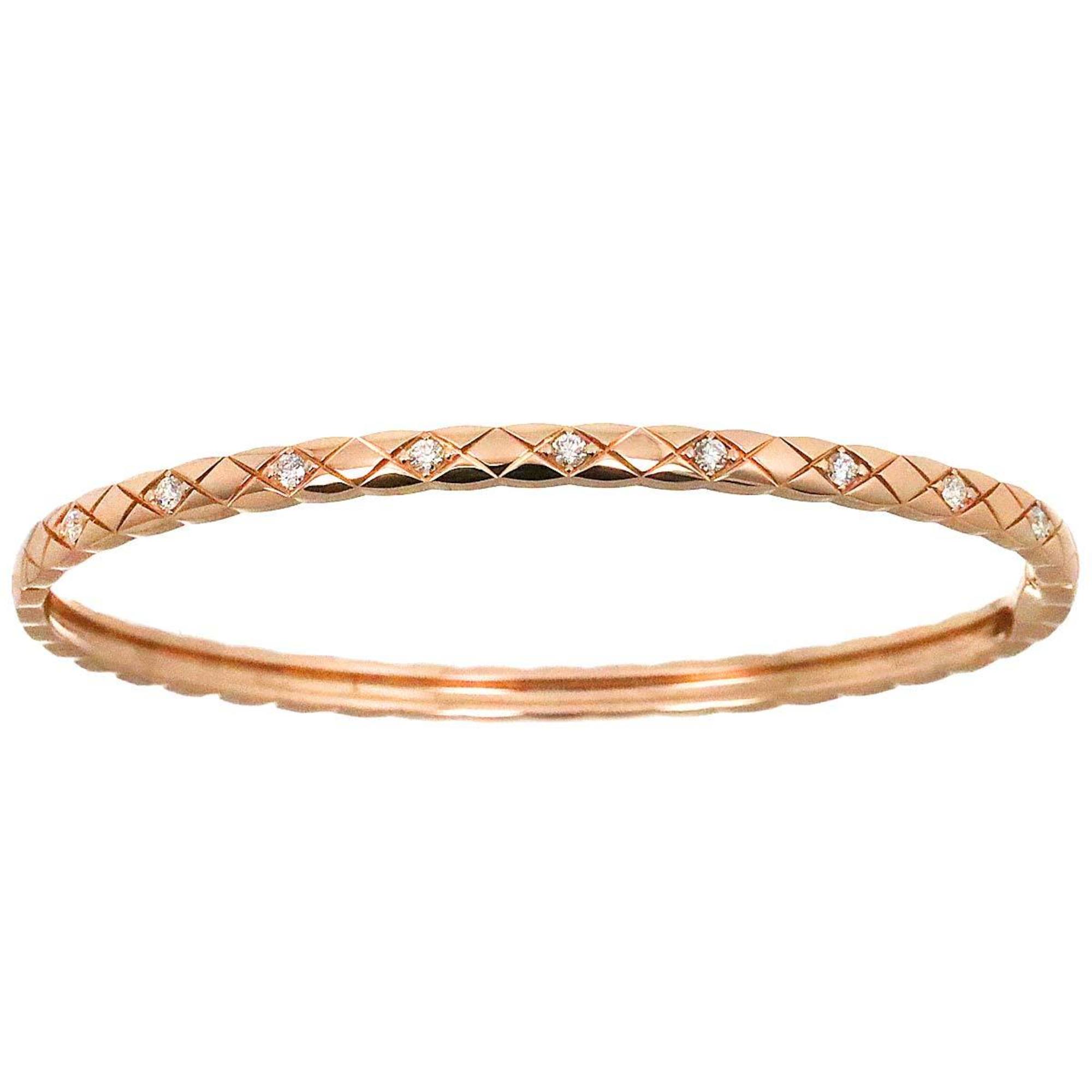 CHANEL Coco Crush Diamond Bracelet L K18 PG Pink Gold 750