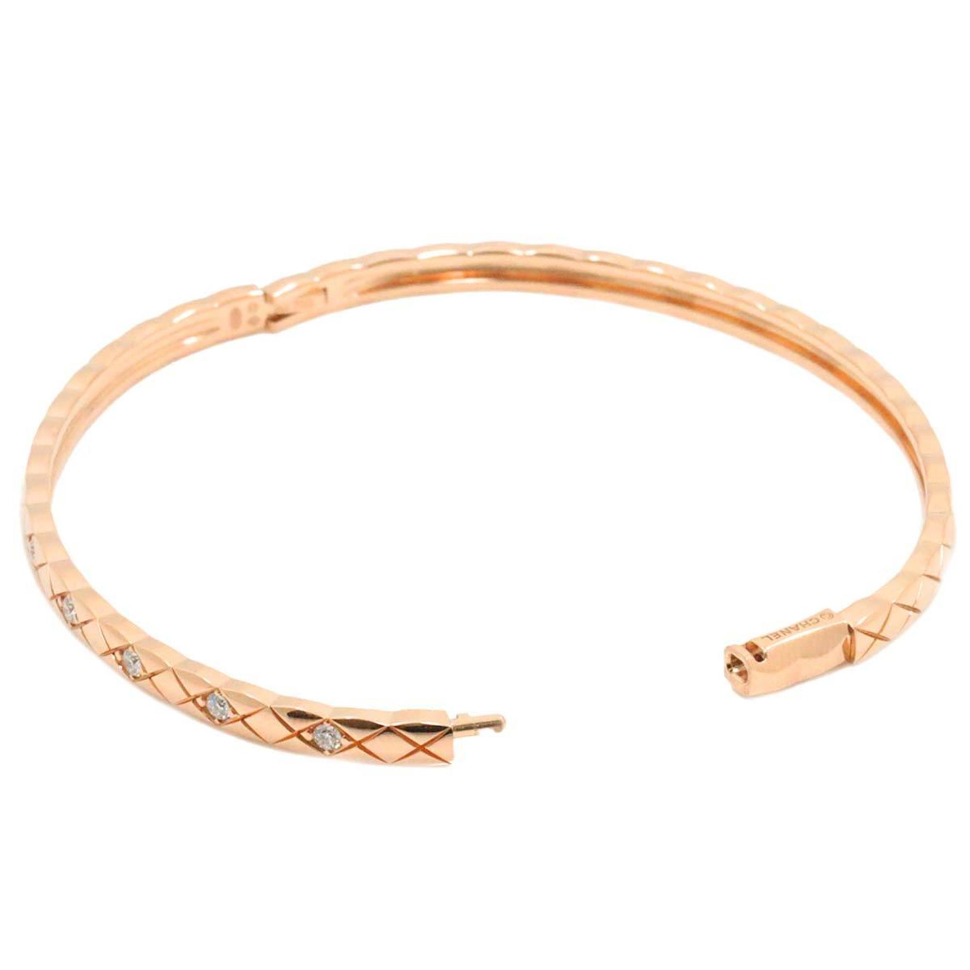 CHANEL Coco Crush Diamond Bracelet L K18 PG Pink Gold 750