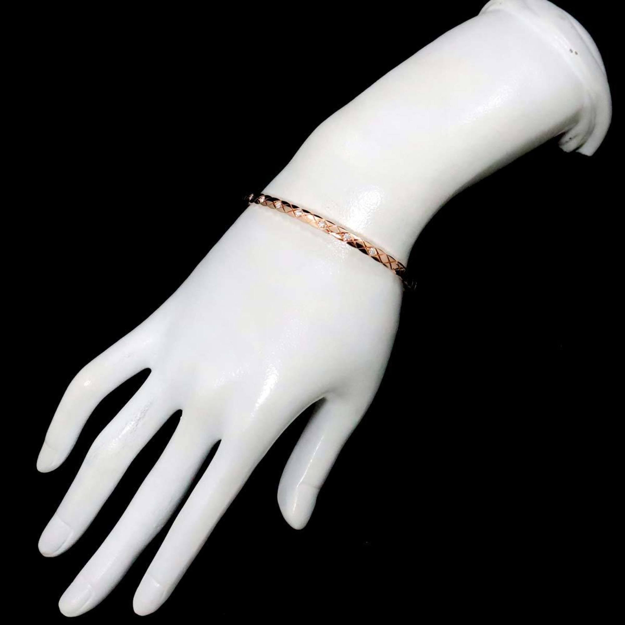 CHANEL Coco Crush Diamond Bracelet L K18 PG Pink Gold 750