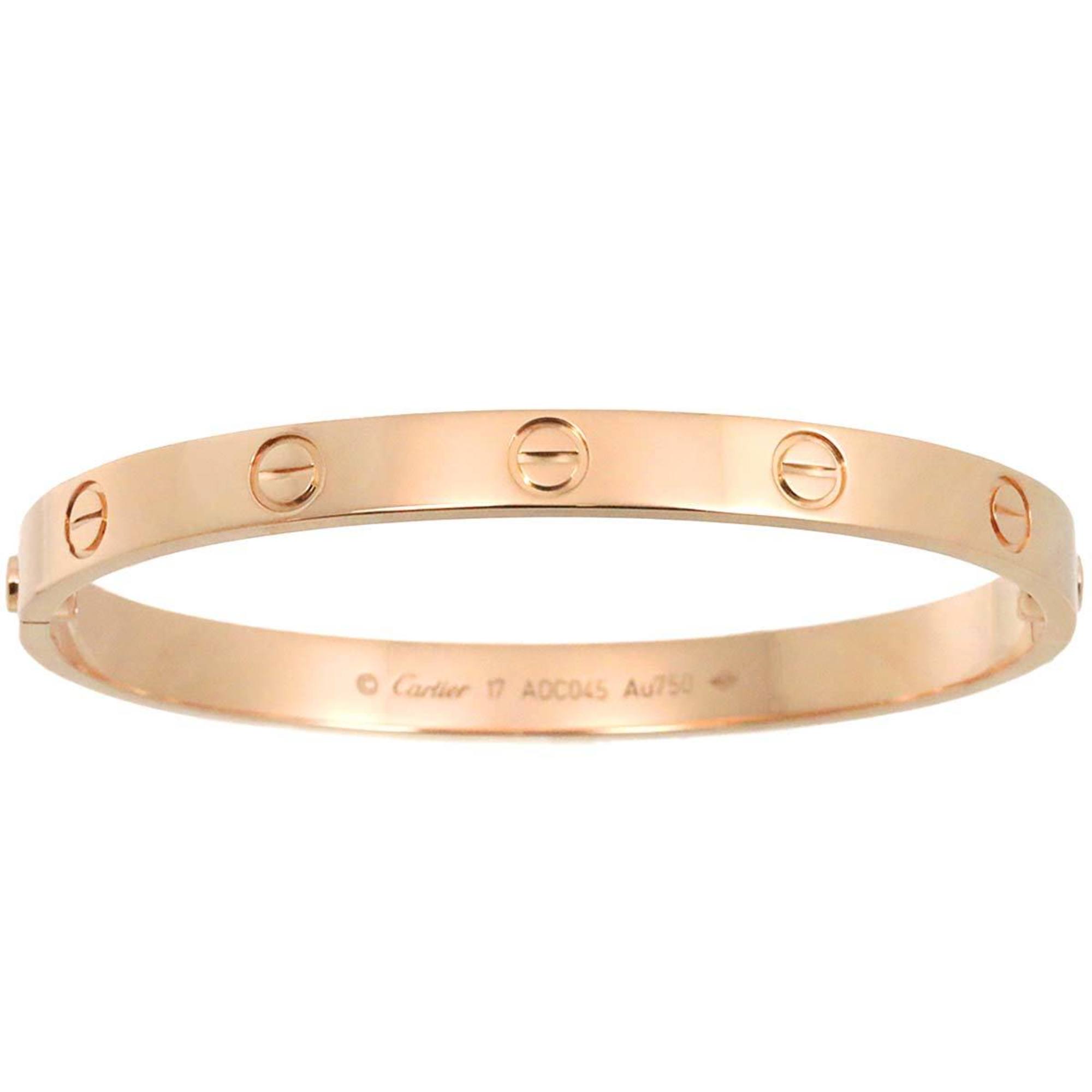 Cartier Love Bracelet #17 K18 PG Pink Gold 750 Bangle