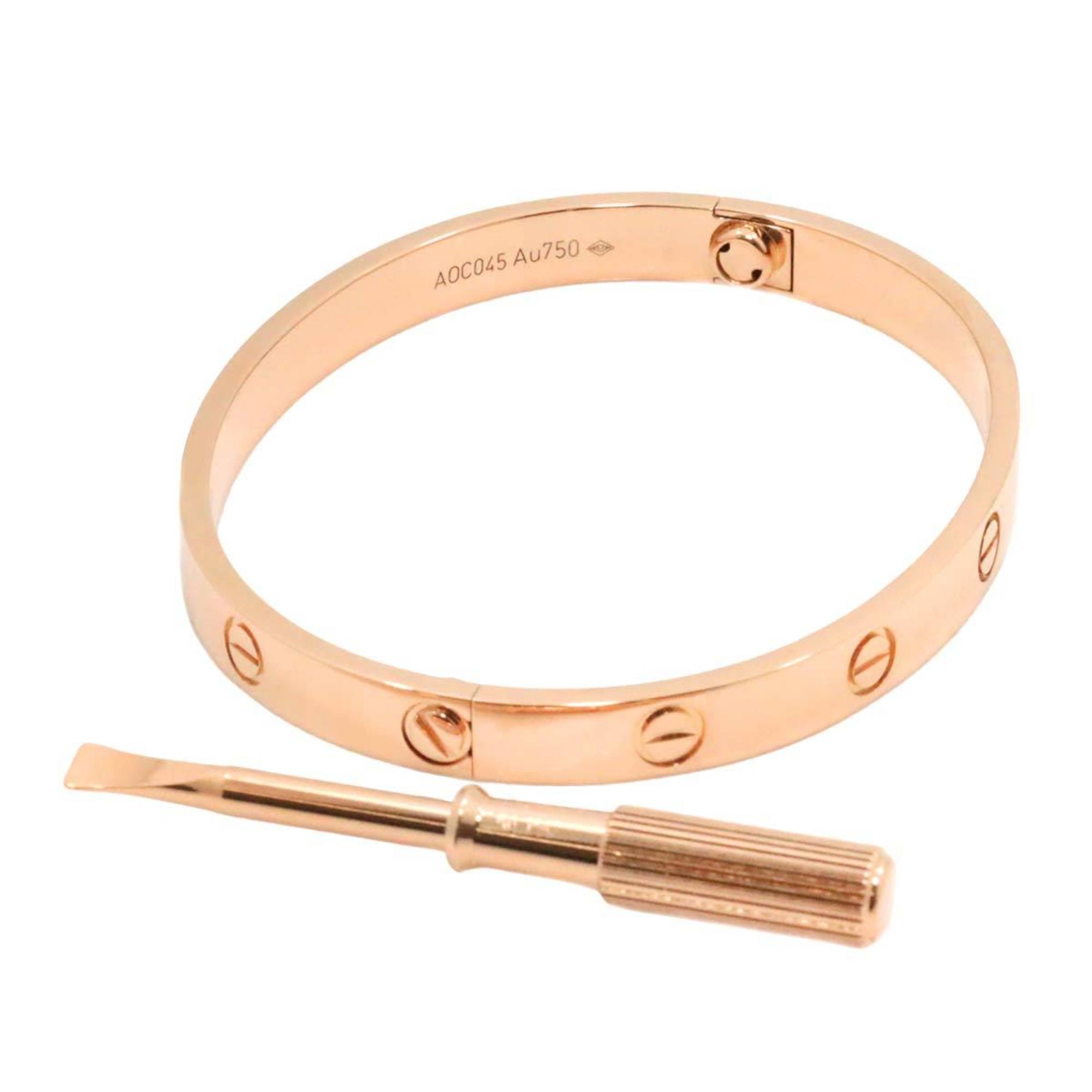 Cartier Love Bracelet #17 K18 PG Pink Gold 750 Bangle