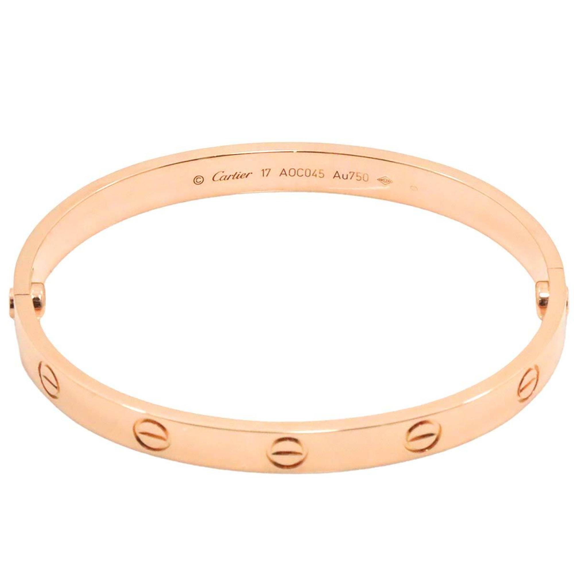 Cartier Love Bracelet #17 K18 PG Pink Gold 750 Bangle