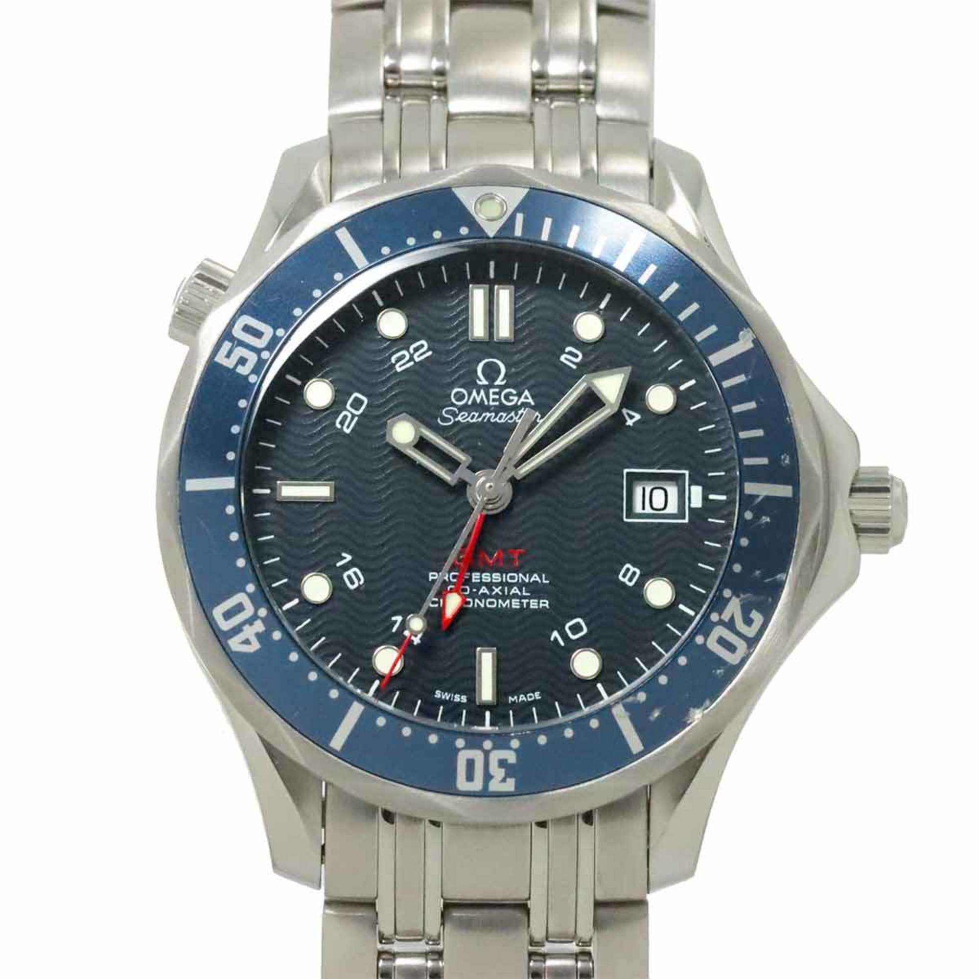 OMEGA Seamaster Professional 300 GMT 2535 80 Men's Watch Date Navy Automatic Self-Winding