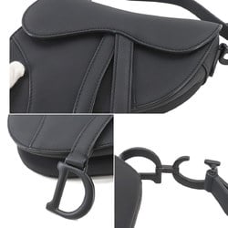 Christian Dior Saddle Mini Bag Leather Black Handbag