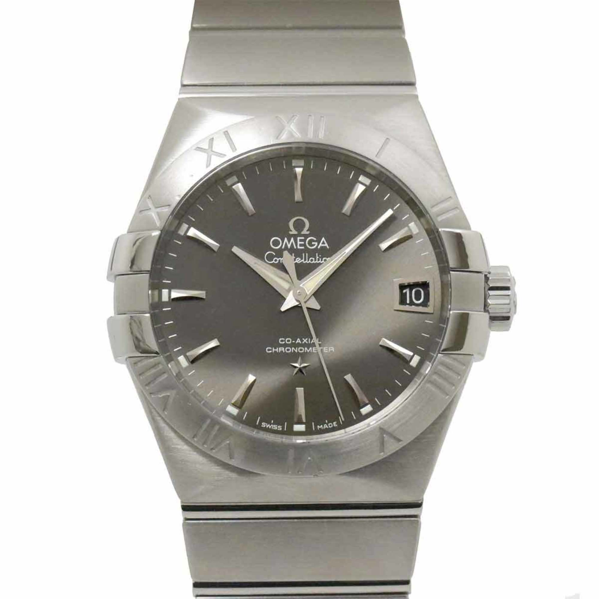 OMEGA Constellation Co-Axial 123 10 38 21 06 001 Men's Watch Date Grey Luton Automatic