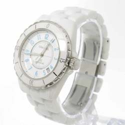 Chanel CHANEL J12 38mm H3827 Blue Light Men's Watch Limited to 2000 pieces worldwide White Ceramic Automatic