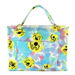 CHANEL Decacoco Pile Enamel Multicolor Floral Tote Bag