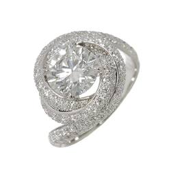 Cartier Trinity Ruban Diamond 1.66ct G VS1 3EX #51 Ring Pt Platinum