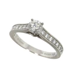 Cartier Solitaire Diamond 0.36ct H VS1 EX #48 Ring Pt Platinum