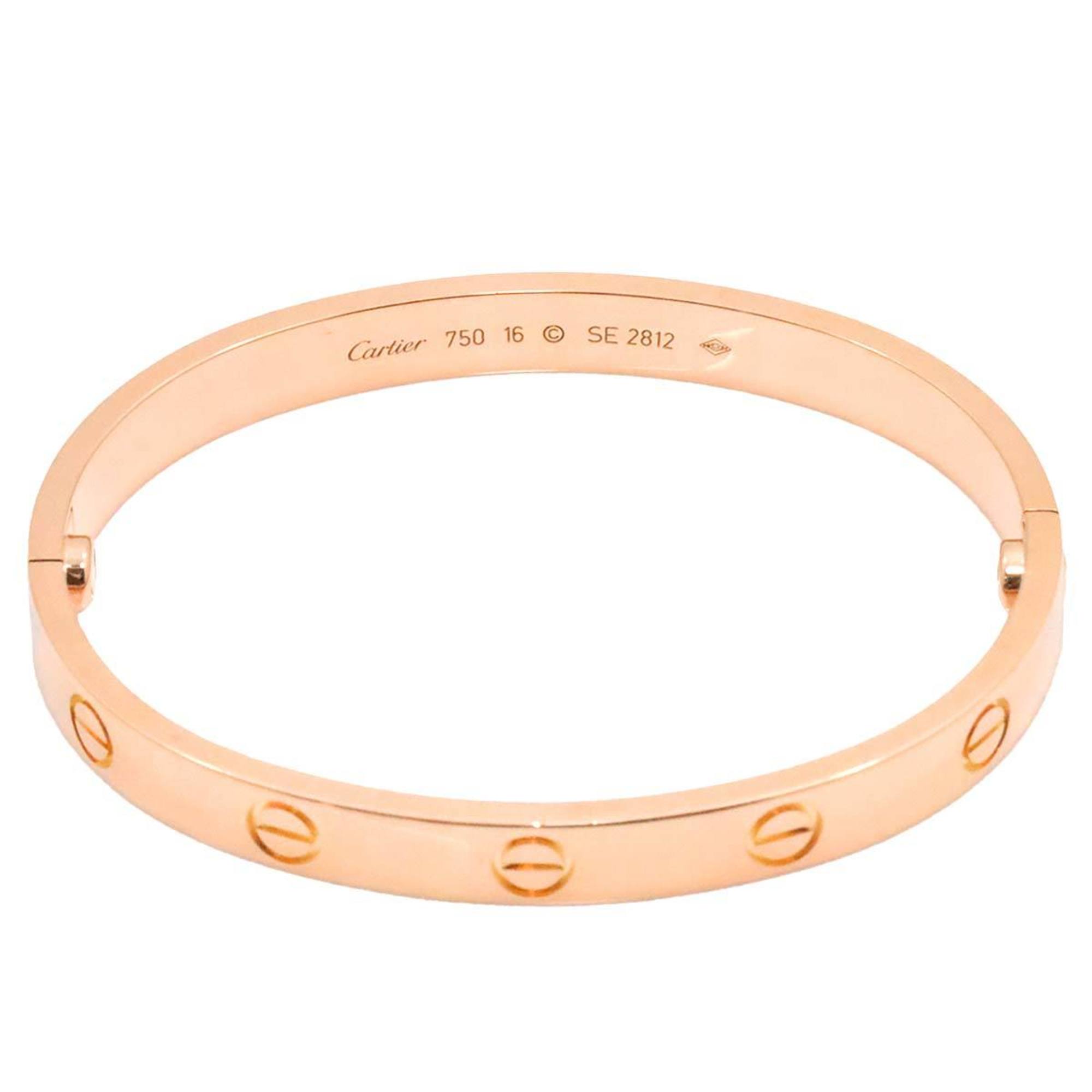 Cartier Love Bracelet #16 K18 PG Pink Gold 750 Bangle