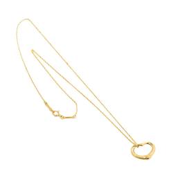 Tiffany & Co. Heart 15.4mm Necklace 40cm K18 YG Yellow Gold 750 Open