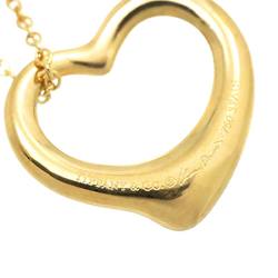 Tiffany & Co. Heart 15.4mm Necklace 40cm K18 YG Yellow Gold 750 Open