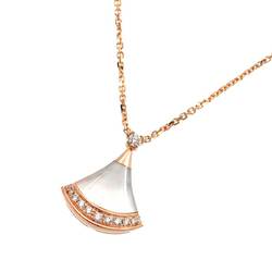 BVLGARI Diva Dream Shell Diamond Necklace 43cm K18 PG Pink Gold 750 DIVAS DREAM