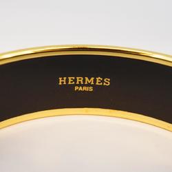 Hermes Bangle, GM enamel, GP plating, cloisonné, gold, multi-color, for women