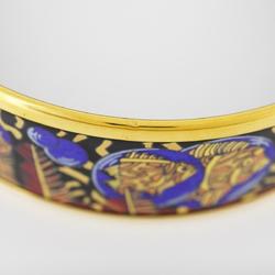 Hermes Bangle, GM enamel, GP plating, cloisonné, gold, multi-color, for women