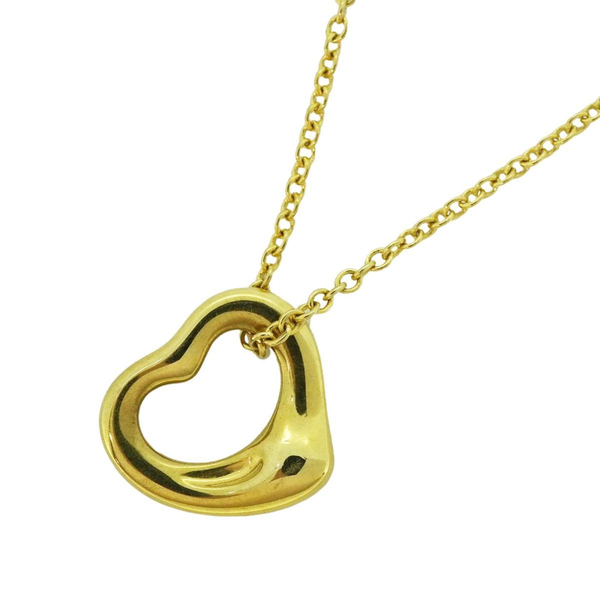 Tiffany Necklace Heart K18YG Yellow Gold Women's