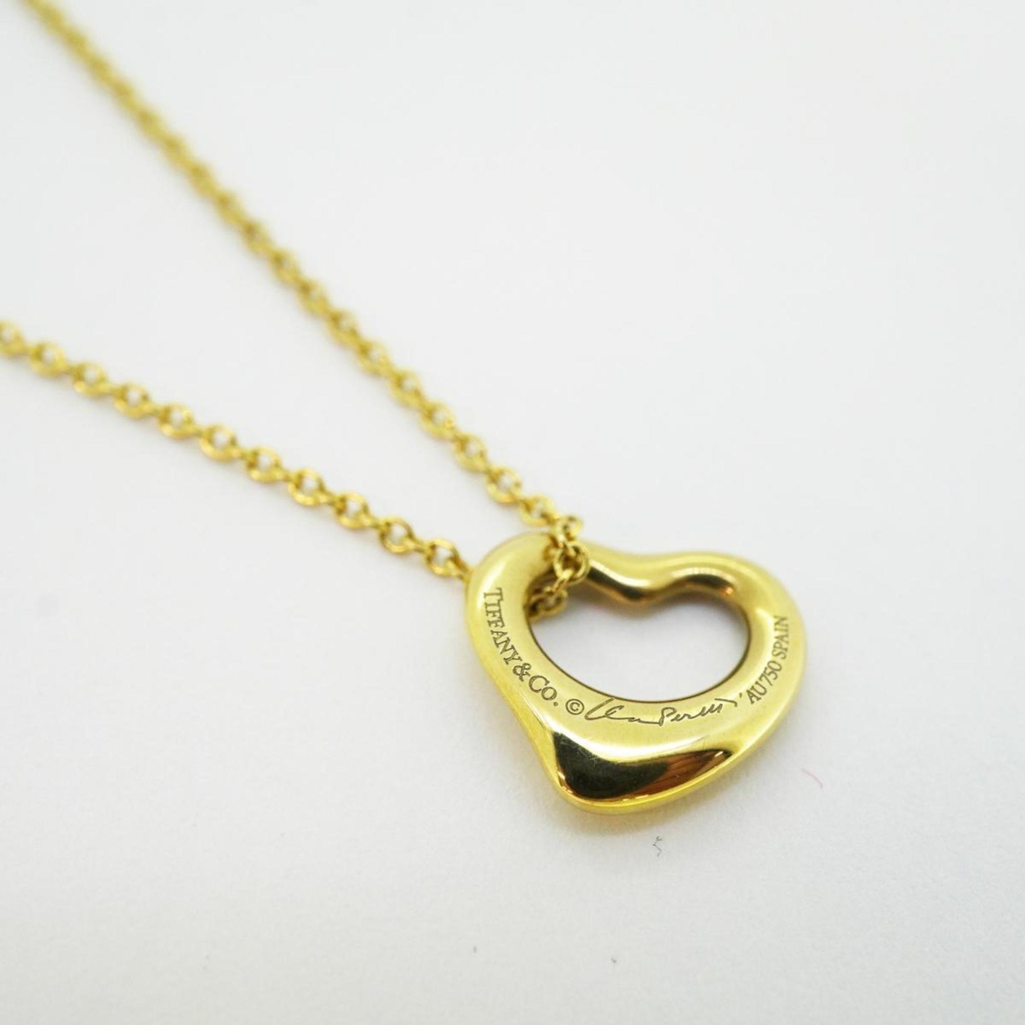 Tiffany Necklace Heart K18YG Yellow Gold Women's