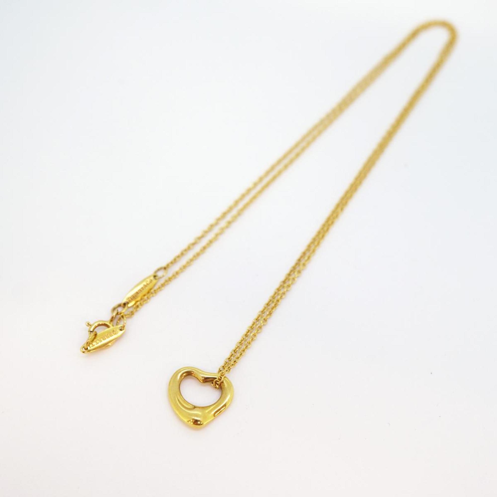 Tiffany Necklace Heart K18YG Yellow Gold Women's