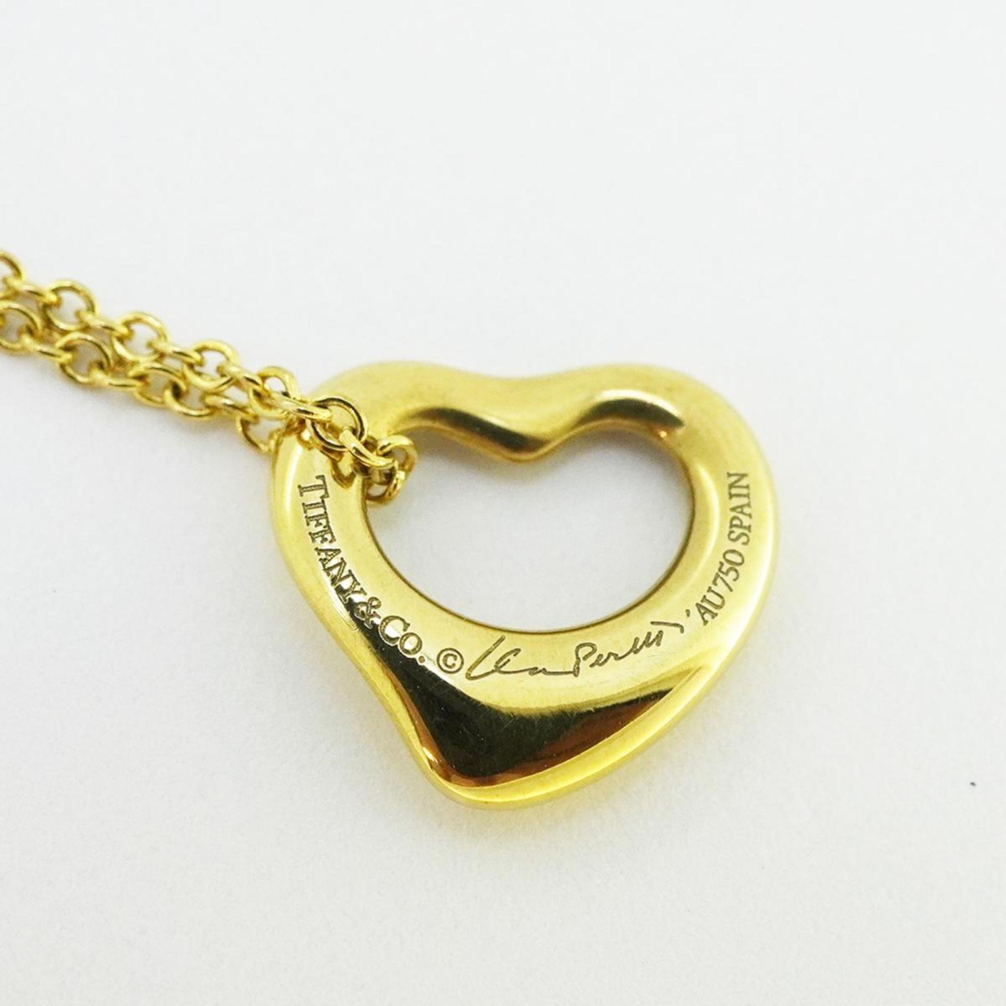 Tiffany Necklace Heart K18YG Yellow Gold Women's