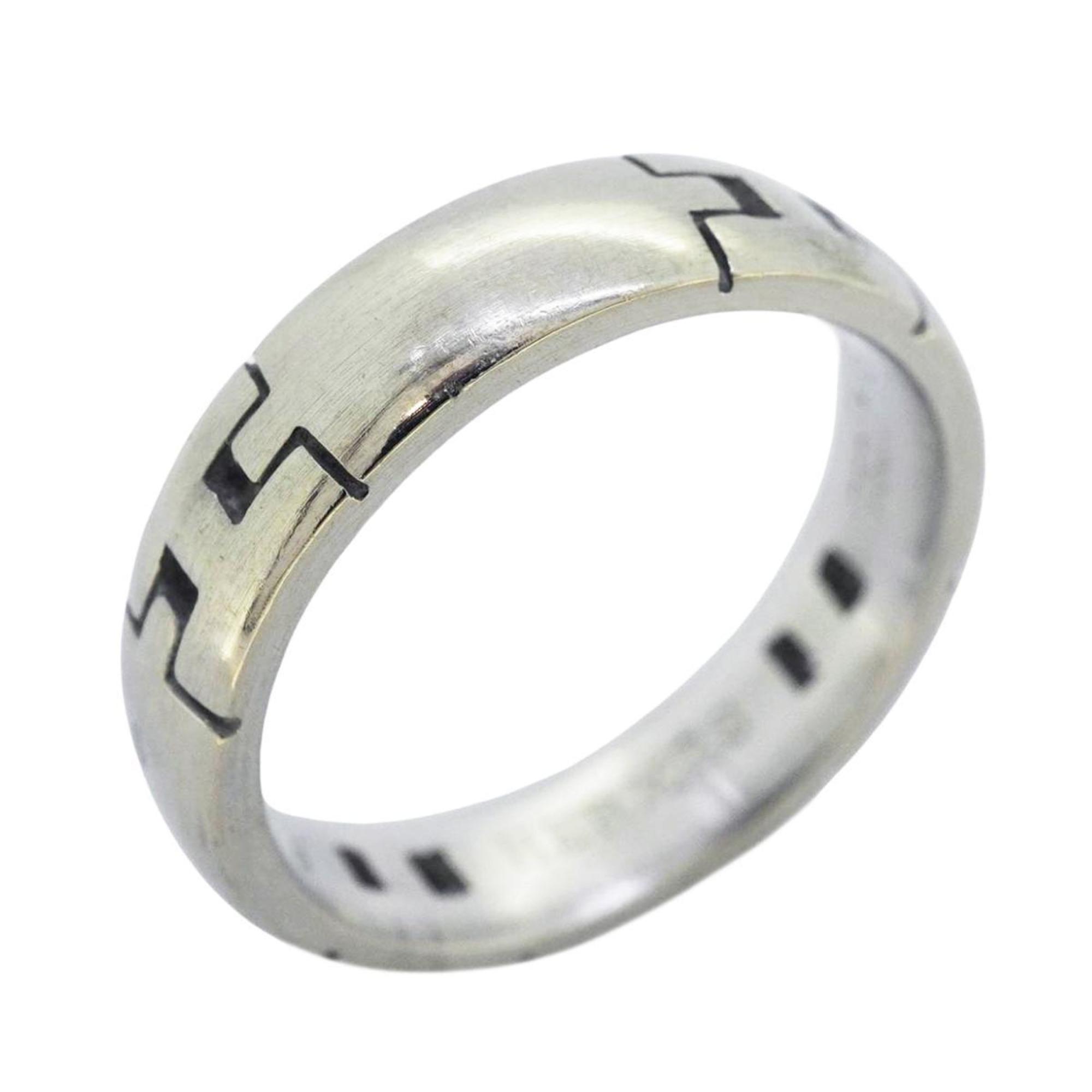 Hermes Ring Hercules K18WG White Gold Men's